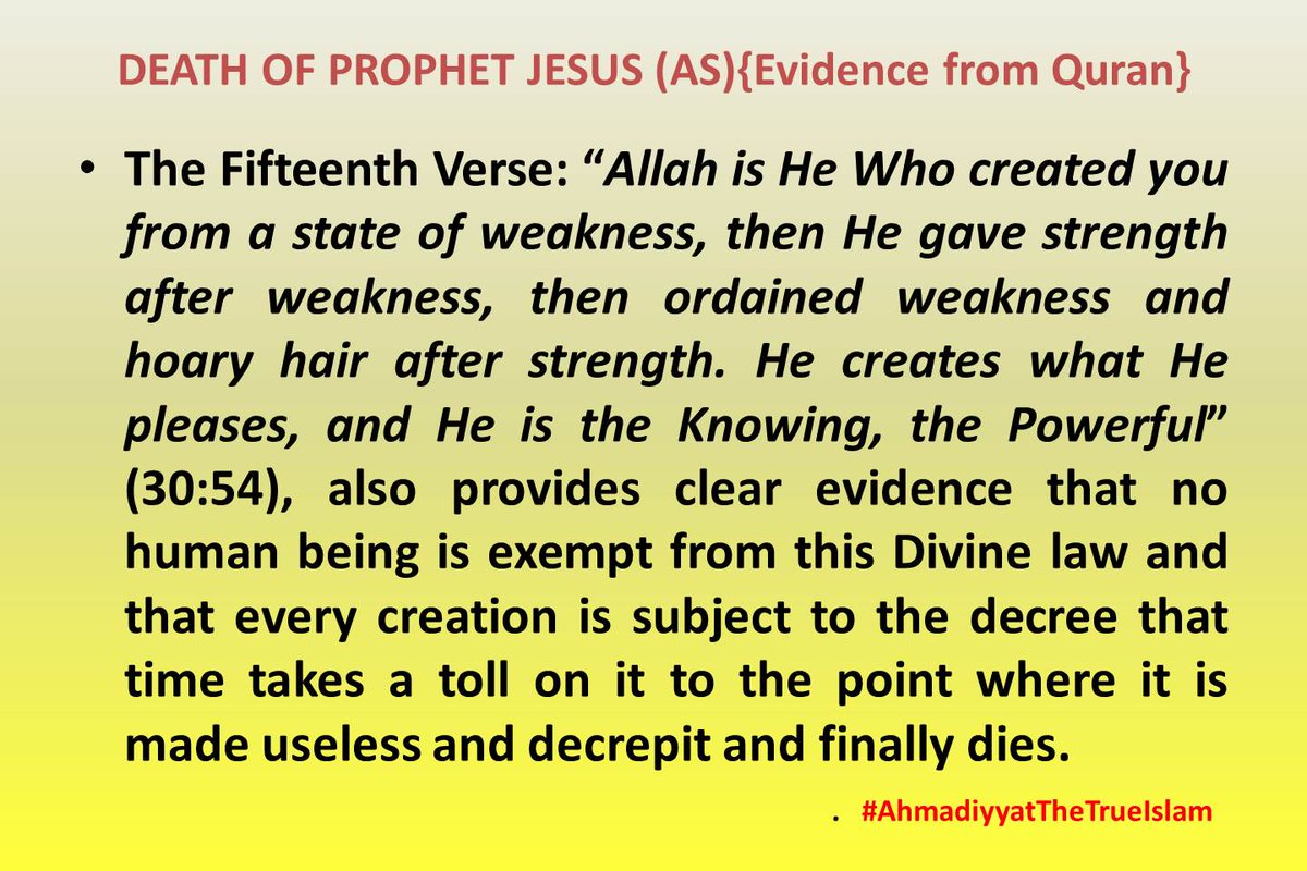 15 /30 verses / DEATH OF JESUS evidence from QURAN