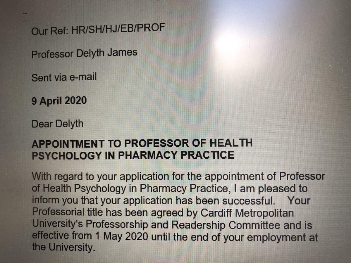 Prof Delyth James tweet media