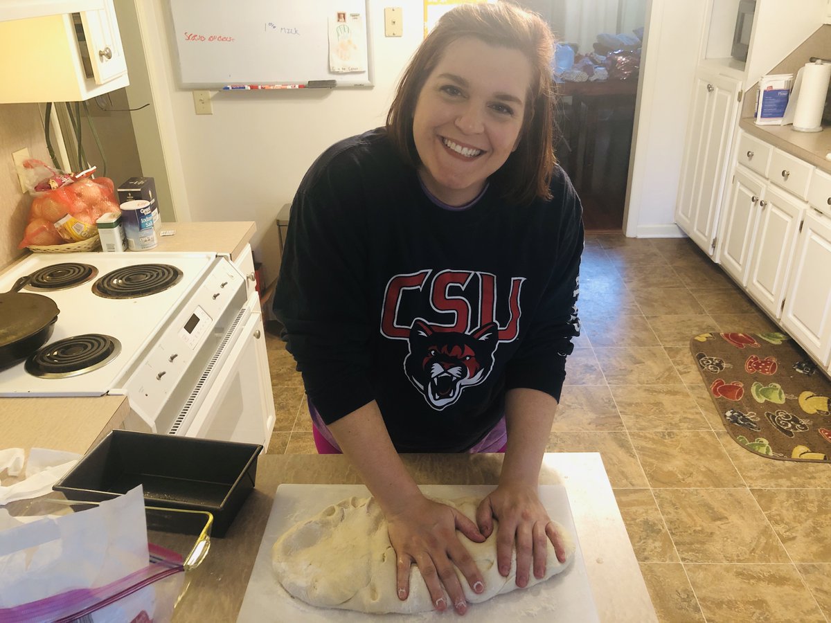 ColumbusState's tweet photo. CSU @SchwobMusic professor Michelle Folta has had a long-standing tradition of cooking Tex-Mex for her students. After COVID-19 began to affect our area, her Tex-Mex meal tradition became Dr. Folta’s Porch Picnic! She now cooks weekly to-go meals for her students. #CreateYou 🍽️ https://t.co/loLBGl2Nbx