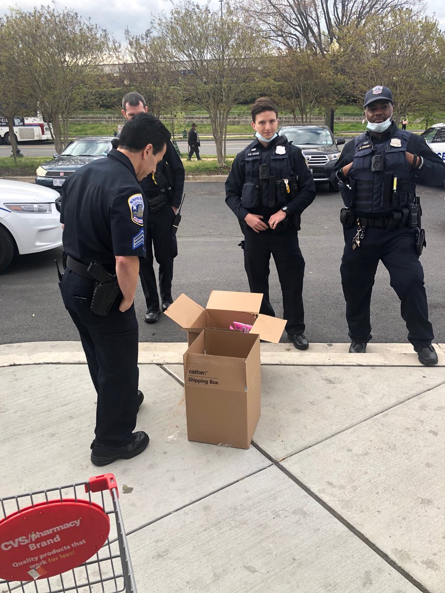 Handing Easter candy to D.C. police. We appreciate our officers and what they do for us and the community everyday.