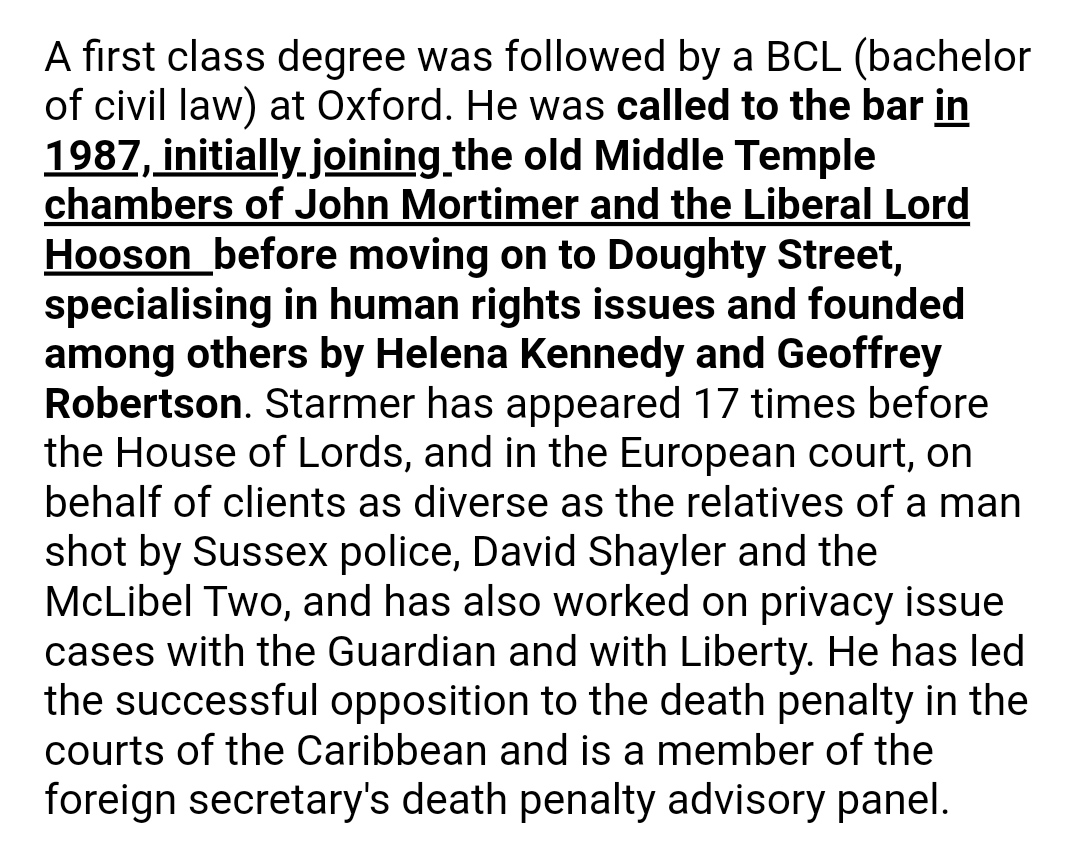 Before joining Doughty Street, Starmer worked as QC at the Middle Temple under Lord Hooson. Hooson, president of the Eisteddfod, where Ffion Hague's father was director. Hubby Willy appointed Ronald Waterhouse another Eisteddfod director to oversee his coverup of an inquiry.