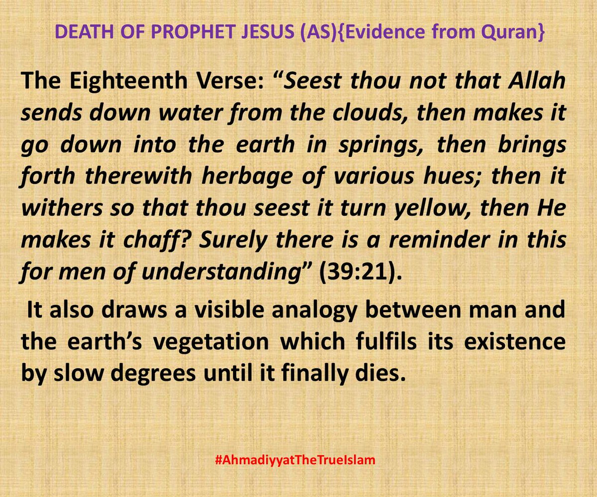 18 /30 verses / DEATH OF JESUS evidence from QURAN