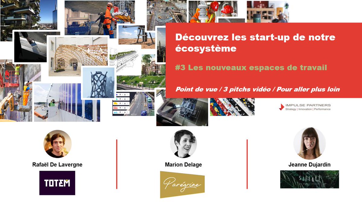 Les nouveaux espaces de travail, en 3 pitchs Impulse Labs et Immowell-Lab 🎥 Nous donnons la parole à <a href="/Paregrineparis/">Parégrine</a>, TOTEM et Silence.

Cliquez ici 👉 conta.cc/34nKIMd

#workplace #homeoffice #innovation #realestate #startup