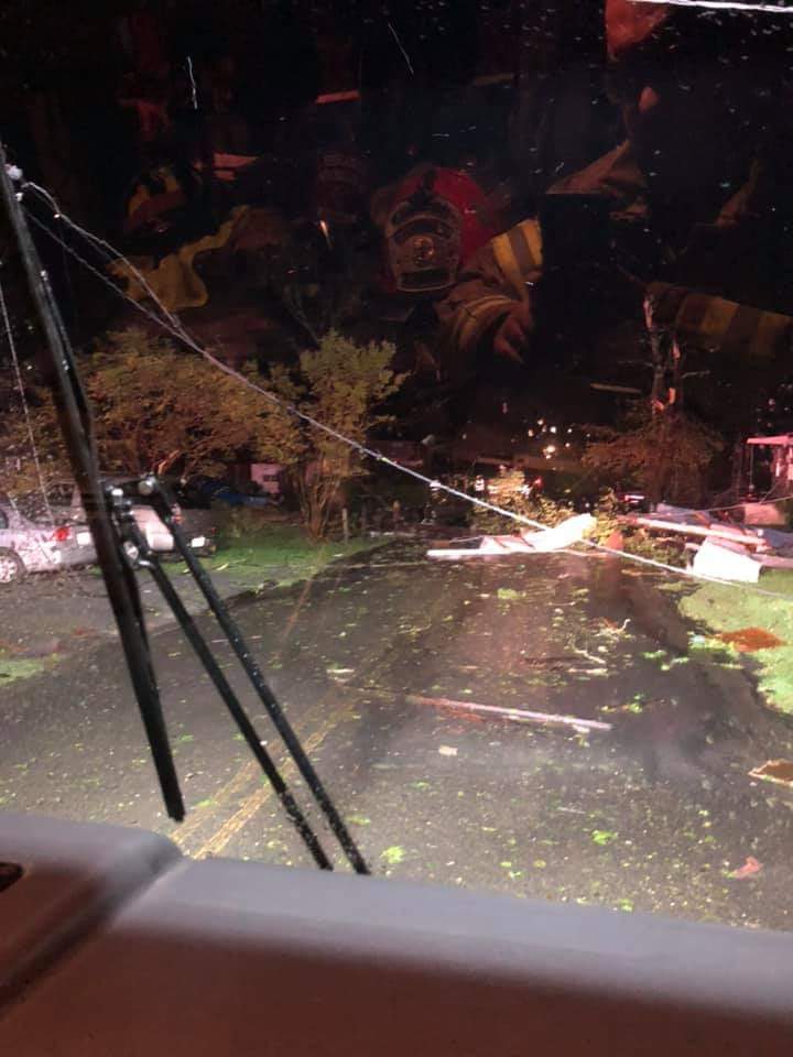 CityofAthensFD's tweet photo. Sunday night was very trying time for our region. Fortunately many highly trained women and men stand ever ready to protect the Tennessee Valley. Around 12:30am, City of Athens Fire and Englewood Fire Dept answered the call to help our brothers and sisters in Bradely County. https://t.co/ub4kCWCyhY