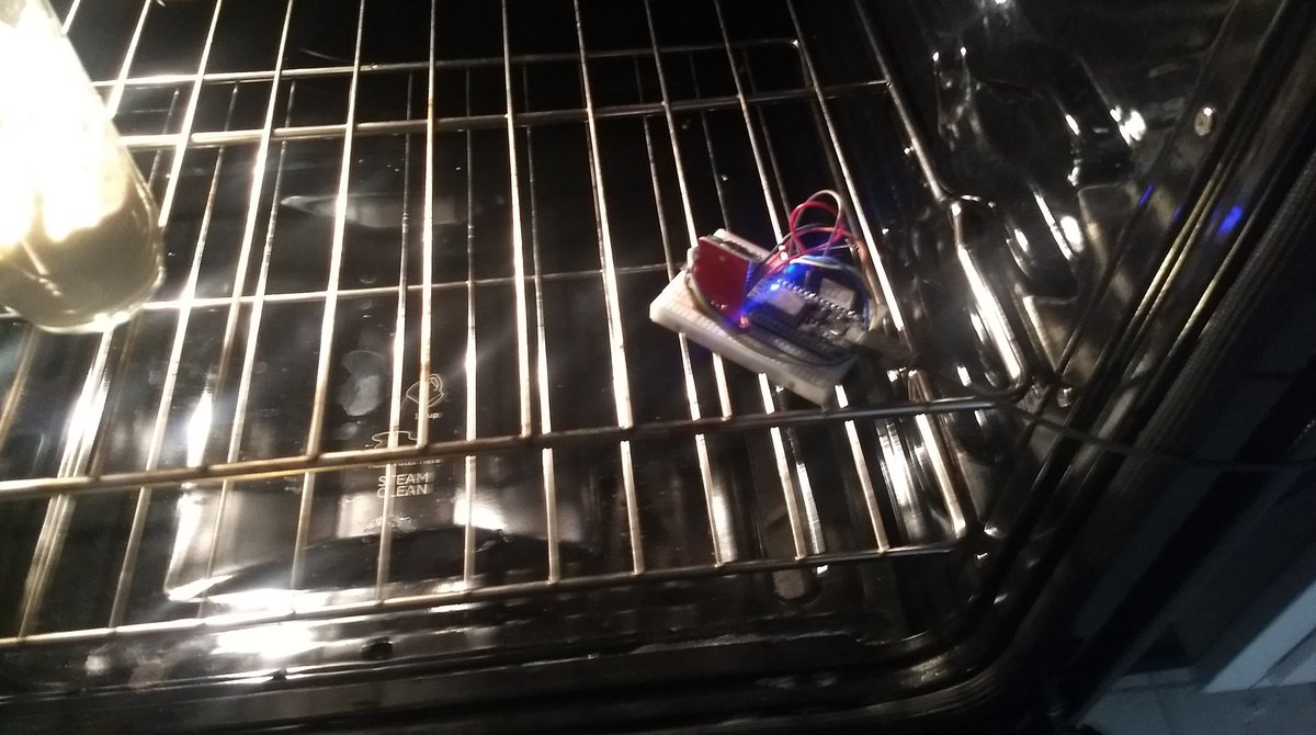 ofthedove's tweet photo. Putting my ESP in the oven feels weird, but at least now I know that you can get WiFi inside the oven! https://t.co/QDZdZrr0GK