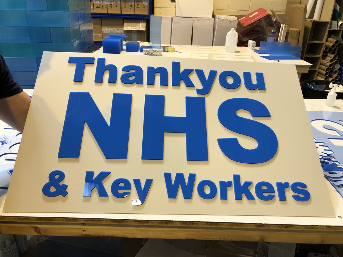 MerSol2017's tweet image. We have manufactured these so that our staff/colleagues can stand them in their gardens. #NHS #keyworkers