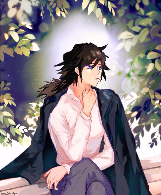 Matsu( ・∇・)さんがTwitterに投稿した冨岡義勇(鬼滅の刃)のイラスト。