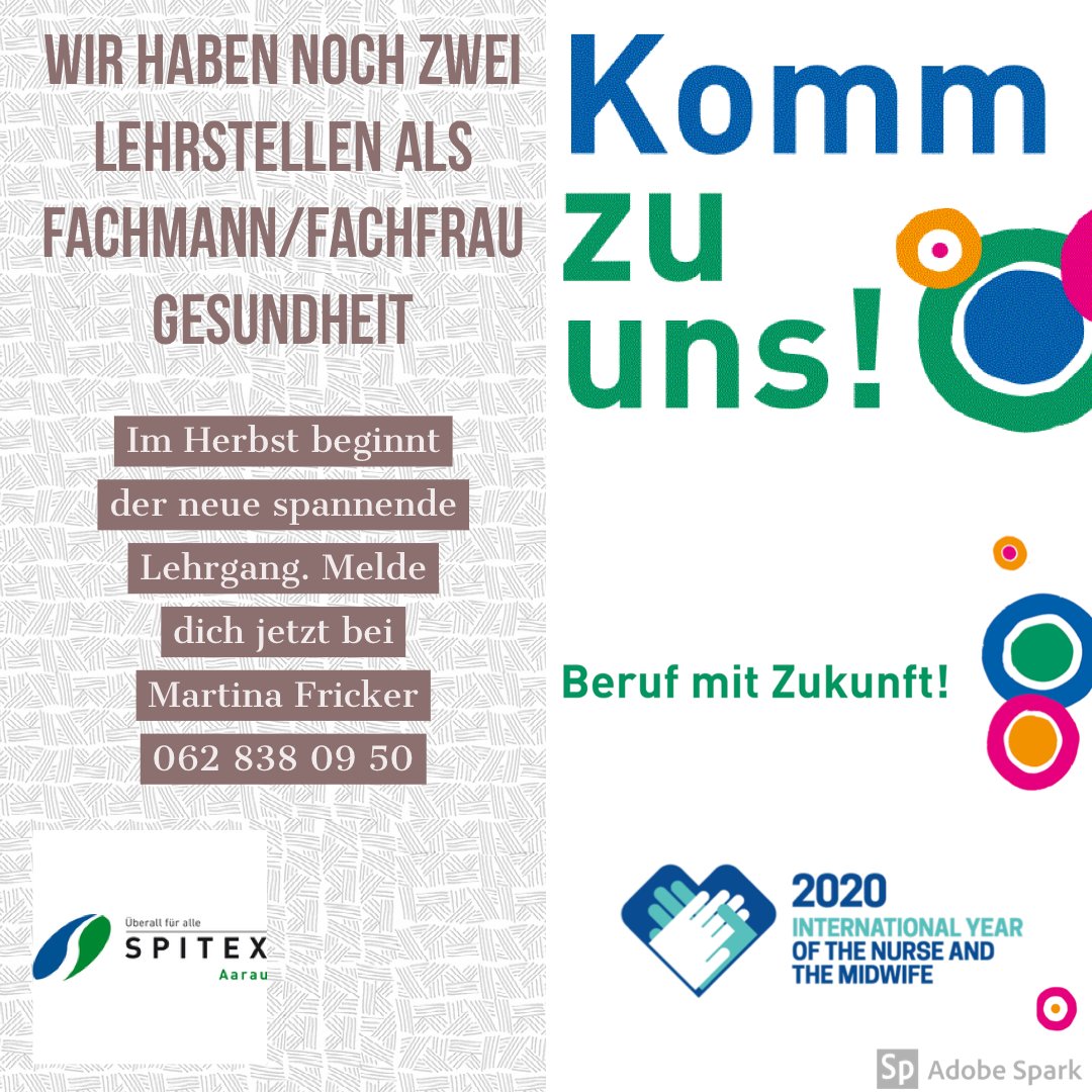 Trotz Corona sind wir noch auf der Suche nach Lernenden. Fachfrau/Fachmann Gesundheit ist ein Beruf mit viel Potential und oft der Beginn eines spannenden Berufsleben!

#spitex #aarau #ilovemyjob #ausbildung #npospitex #pflege