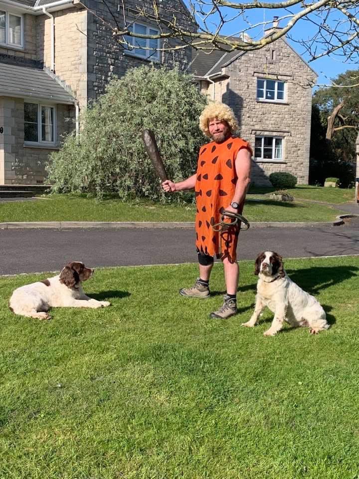 Daily update on Steve’s dog walking rig... A Flintstone theme for today 