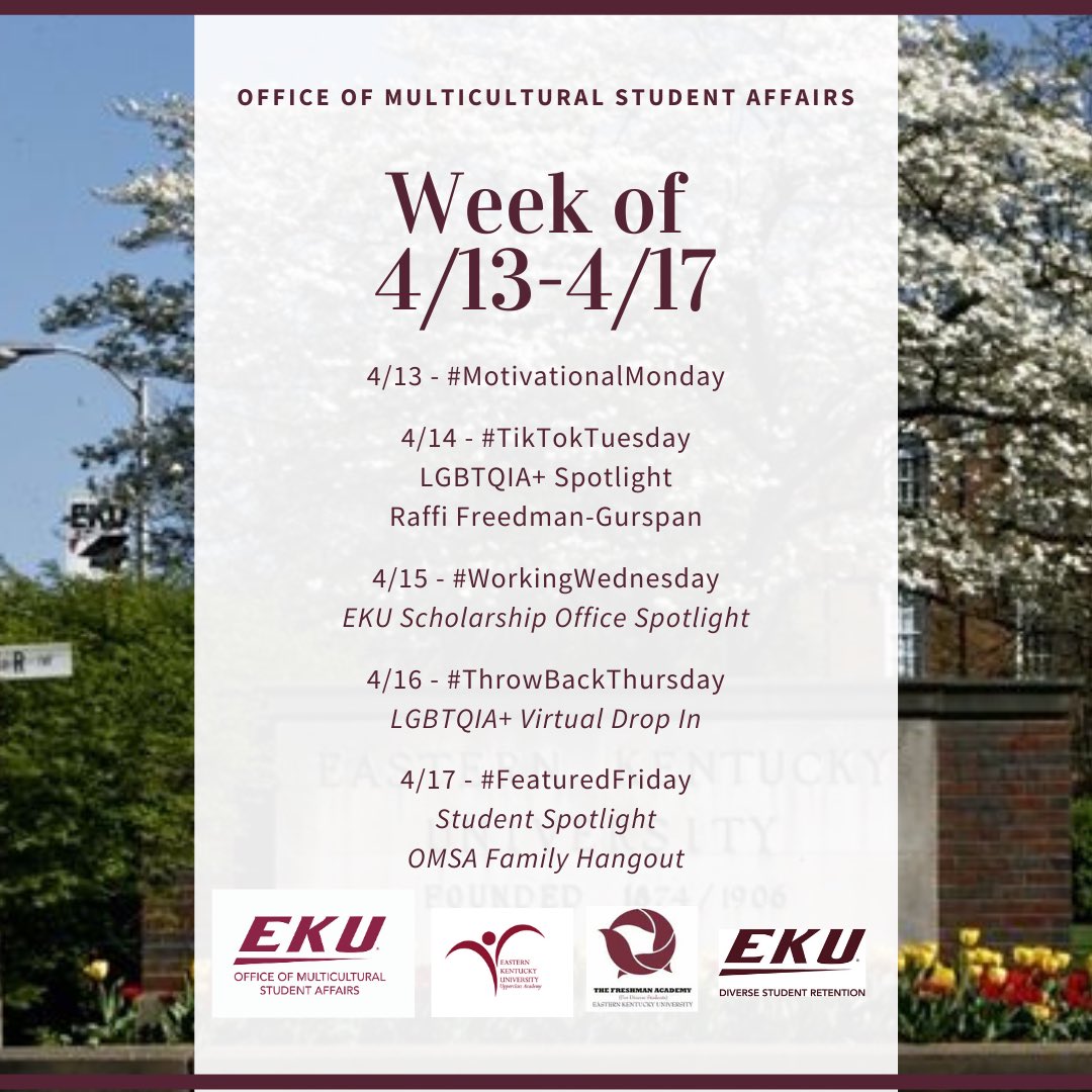 omsa110's tweet photo. Here is what’s going on this week at OMSA! #EKUeverywhere https://t.co/pl7cfxgvVK