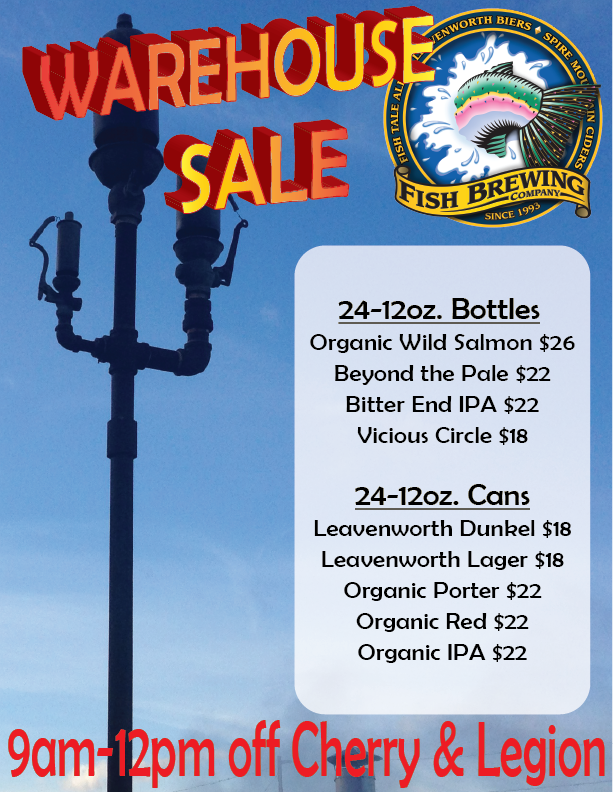 Warehouse sale is on! Saturday the 18th from 9 am to 12 pm. In addition to deals we will have beer-to-go at regular retail prices! Don't miss out! #wabeer #craftbeer #olympia