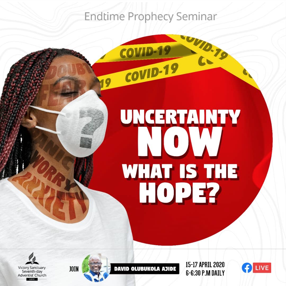 Join David Olubukola Ajide on the END TIME SEMINAR as we unveil the truth behind so much uncertainty happening round the world. Register now as we share together this exposition. Click to register  …https://adventureinbibleprophecy.eventbrite.com 