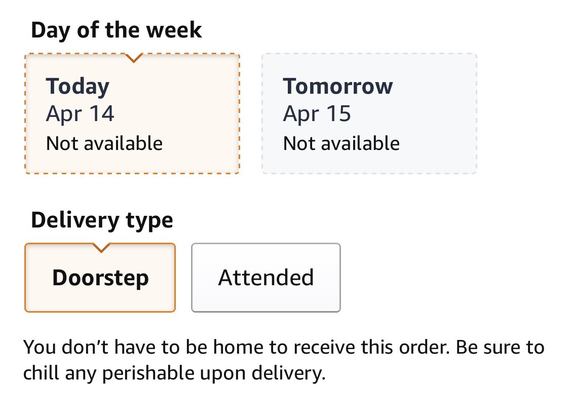 Hey <a href="/JeffBezos/">Jeff Bezos</a> <a href="/AmazonHelp/">Amazon Help</a> <a href="/amazon/">Amazon</a> <a href="/WholeFoods/">Whole Foods Market</a> <a href="/amazonprimenow/">Amazon Prime Now</a> - can’t you figure out how to have a cue for delivery instead of making us check back insistently theoughout the day?
While your at it, notify what items are gone from your cart?  trying to give you my $ #AmazonPrime