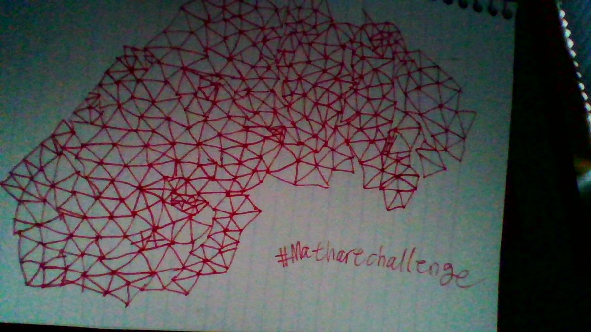 We are just starting the #mathartchallenge at <a href="/OMSblmngton/">Olson Middle School</a>  
As a teacher, I smiled when I saw one of my students turn in this work online. Hopefully, you can smile too!  #distancelearning #COVID19