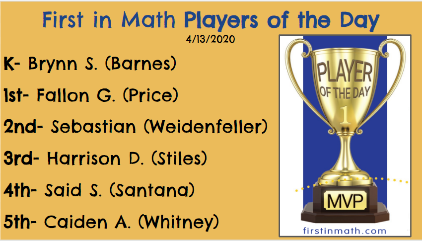HighsmithEdu's tweet photo. Congratulations to our @MahaffeyKISD @FirstInMath Players of the Day. Way to go, Scotties! https://t.co/AvIHPUZkYn