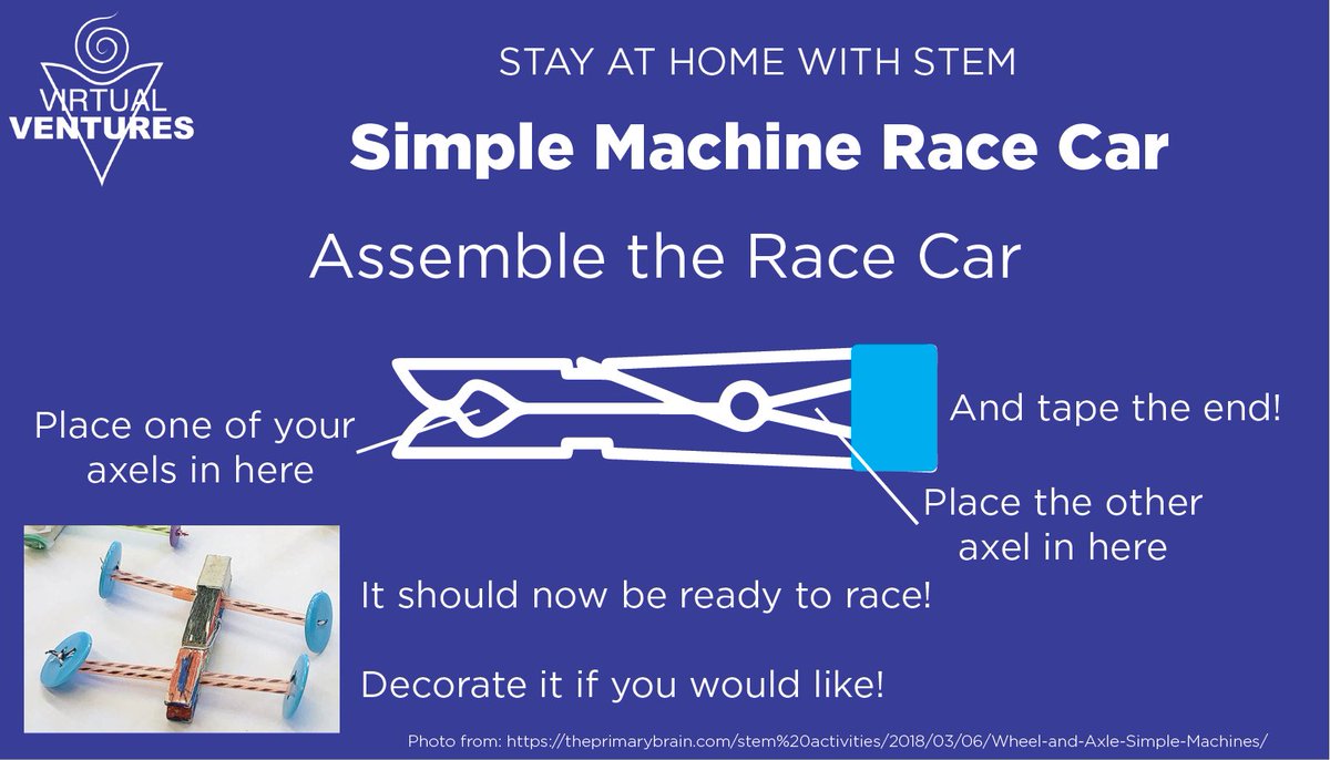 virtualventures's tweet photo. These Simple Machine Race Cars WHEEL be lots of fun to build today! #StayAtHomeWithSTEM https://t.co/vttORCP2QI