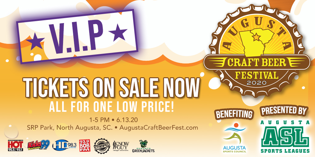 Limited VIP Tickets Now Available! These Will Not Last Long.  Enjoy Early Access, Event T-shirts, Exclusive Food and Much Much More! #ACBF20 #craftbeer #craftbeerfest #craftbeerlife  #craftbeerlover #craftbeeronly #LoveAugusta #GABeer #SCBeer augustacraftbeerfest.com