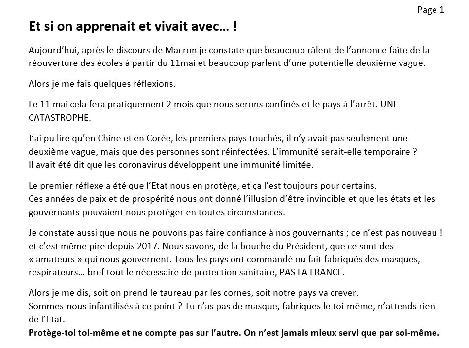 Corinne Grillierre On Twitter Reflexion Personnel Sur Le Covid 19