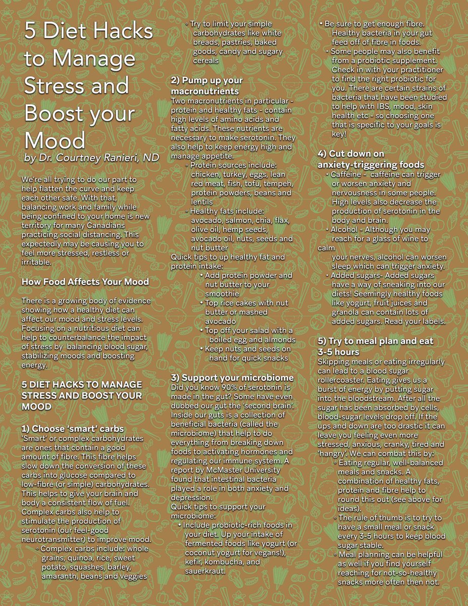 RostieGroup's tweet photo. 5 Diet Hacks to Manage Stress & Boost your Mood
By Dr. Courtney Ranieri, BSc, ND from #WaterfrontCommunity #SwatHealth #Queen'sQuayTerminal #DrCourtneyRainieri https://t.co/qu6BG9YiHd
