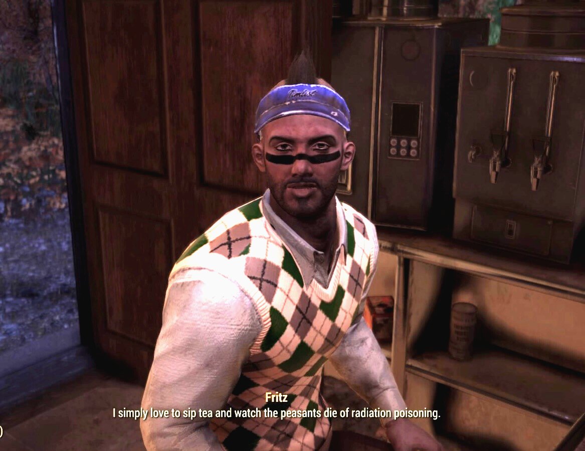 ApocalypticAri1's tweet photo. Fritz is our new favorite character! Thanks! @bethesda @Fallout #Fallout76 #Wastelanders https://t.co/bTAwzVsXdy
