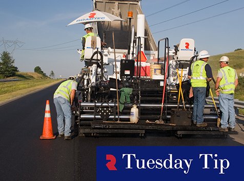 Roadtec's tweet photo. Tuesday Tip: The purpose of the paver’s screed is not just to spread the paving material, it also provides initial compaction & contours the road surface!
#DedicatedToYourSuccess #AstecIndustries @#oneAstec
https://t.co/XR1RpTfror https://t.co/uM5gVu4wWj