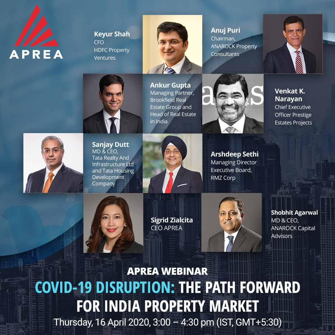 ShobhitPEMind's tweet photo. Join us at APREA’s Webinar and get insights from our industry stalwarts on COVID-19 Disruption: The Path Forward for Indian Property Market

#ANAROCK #ANAROCKCapital #APREA
ANAROCK Capital ANAROCK https://t.co/zl1HBCEcZQ