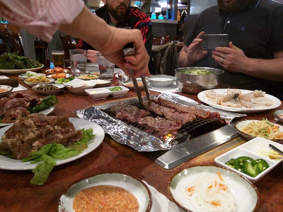 Another thing I miss. The commodore of Fire fans. Flights cancelled because of a snow storm. We got rooms at the Fairmont San Jose and went out for Korean BBQ.Making chicken salad out of chicken shit.  #cf97