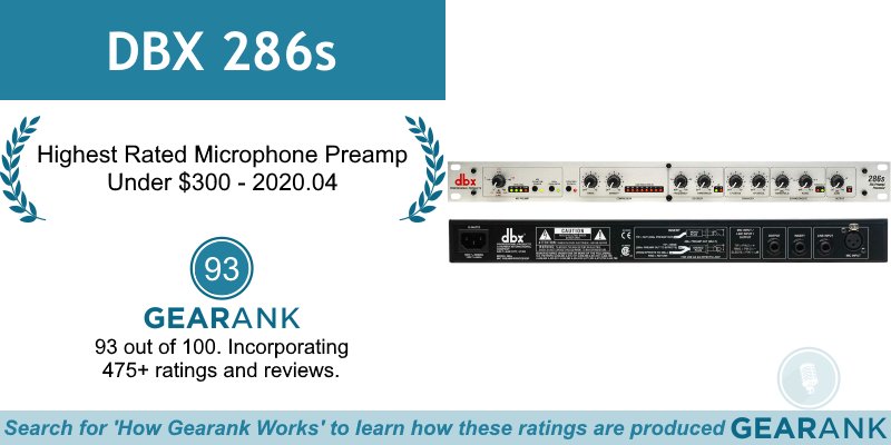 GearankMI's tweet photo. The DBX (@dbxpro) 286s is the Highest Rated Microphone Preamp Under $300:
https://t.co/refkN7J7it
#DBX #DBX286s #286s #MicPreamp #MicPreamps #MicrophonePreamp #MicrophonePreamps #MicPre #RecordingGear https://t.co/d17sVz8hsg