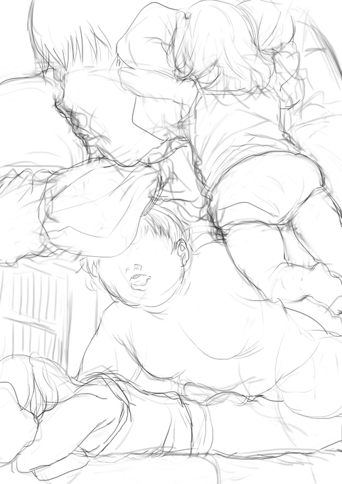 [R-18/NSFW]らくがきラフ 