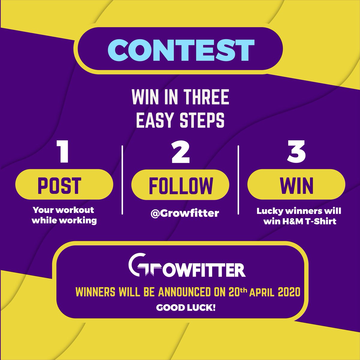 growfitter's tweet photo. #ContestAlert #ContestAlertIndia #WorkFromHome WHILE WORKING! 
Follow the steps :
https://t.co/mYocJwyur1 your picture of WORKOUT from HOME while working. 
2.Tag Growfitter, Use hashtag #GrowfitterWFH &amp; Tag 3 of your friends
3.And lucky winners will Get H&amp;M T-shirt 
#WorkFromHome https://t.co/HMppYZCc8x