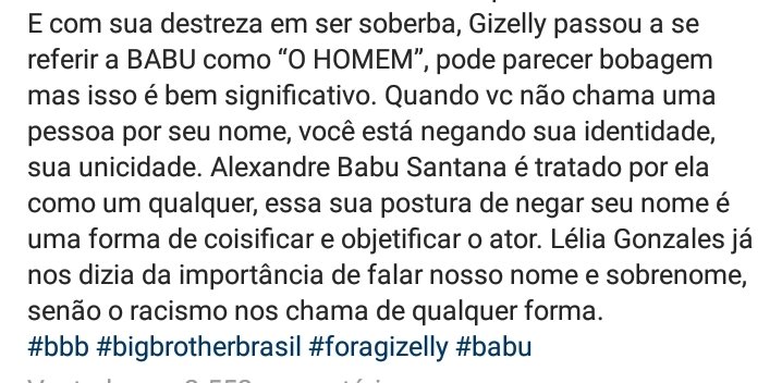 iexandre's tweet photo. A Tia Má falou absolutamente tudo sobre a Gizelly aqui https://t.co/zeSmuPaIAY