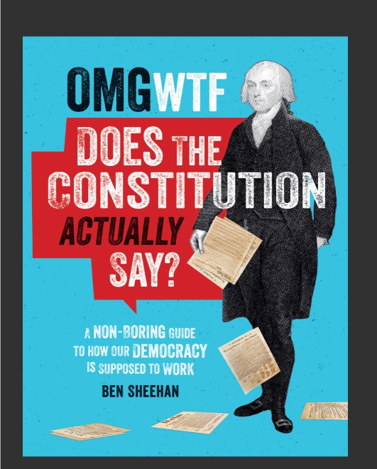 mmckinnon's tweet photo. Wondering a bit these days just what is actually in The Constitution? And you have plenty of reading time. So check out @ThatBenSheehan new book “OMG WTF Does the Constitution Actually Say?”  Available on Amazon https://t.co/AoRIjkkBLV