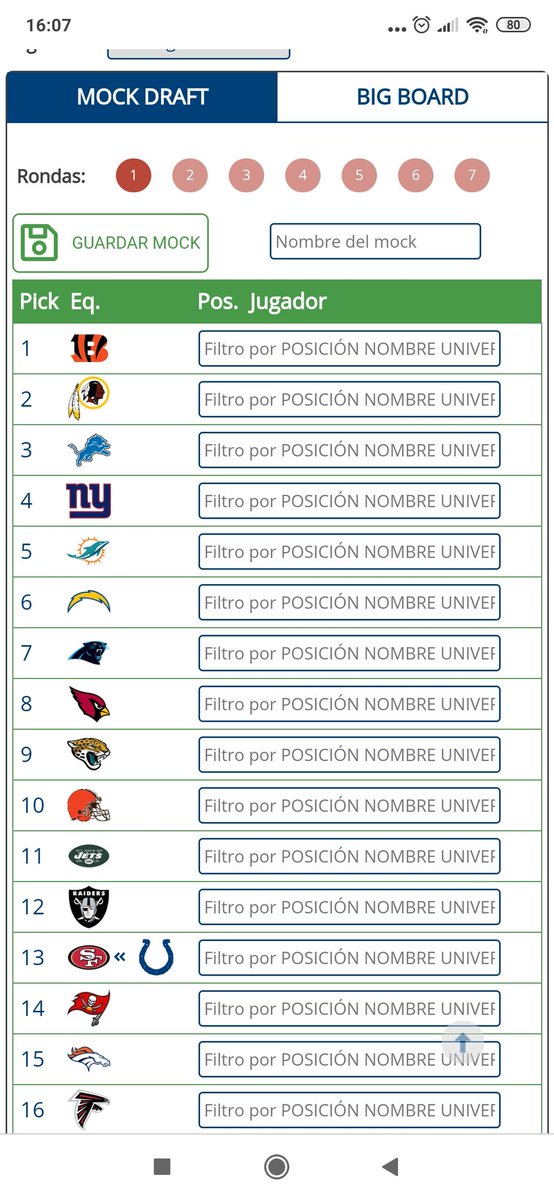 TheSpanishBowl's tweet photo. 🙌 Os recordamos que en nuestra web podéis utilizar esta magnífica herramienta para hacer vuestros propios Mock Drafts 🗣️
¡No os olvidéis de compartirlos con nosotros! #SBdraft #NFLdraft
🔗: https://t.co/vRbDTYD4Gt https://t.co/1BYUqH5vOC