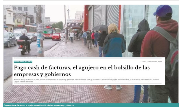 ¡Las personas quieren pagar! Actualmente solo el 20% de la red extrabancaria está habilitada, largas filas.  
cronista.com/economiapoliti… Copyright © cronista.com://