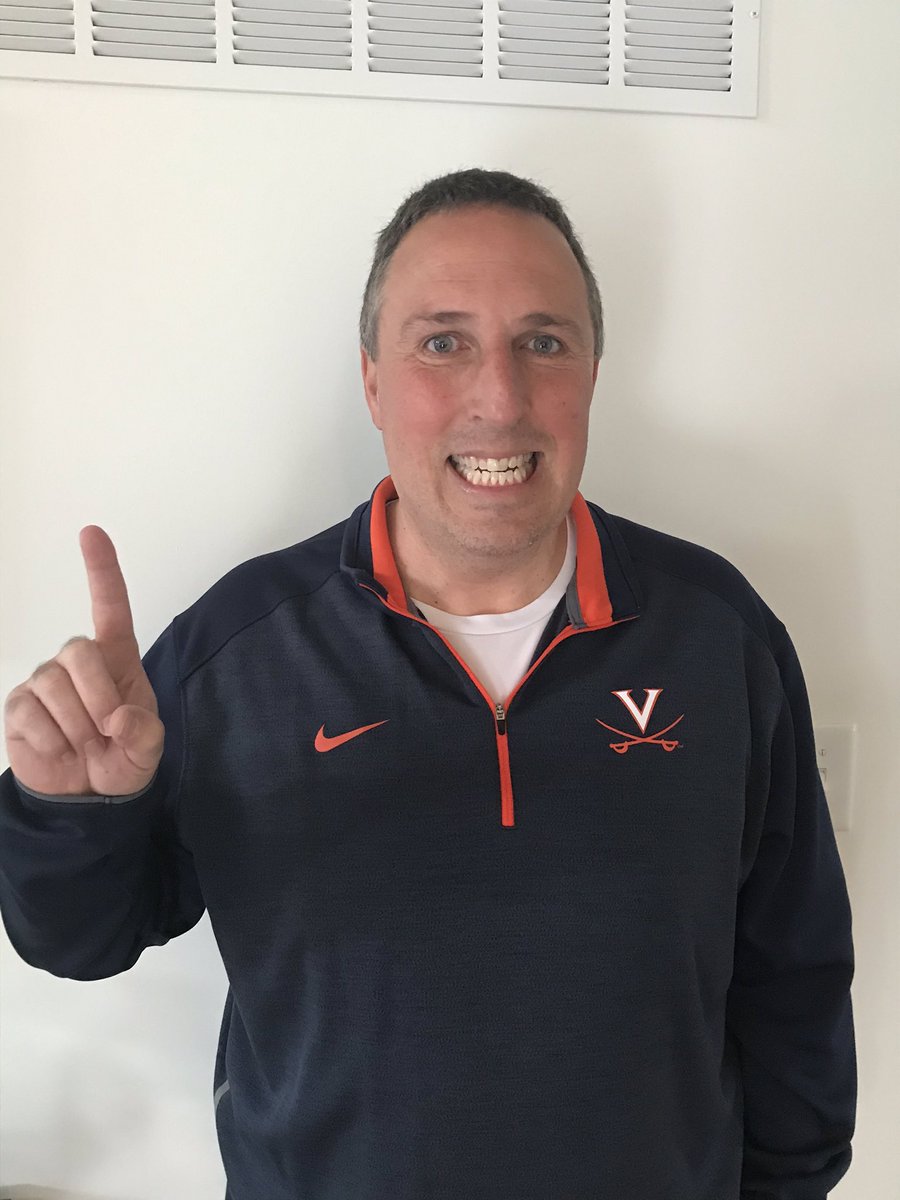 MoCatFan's tweet photo. The first day of Virtual Spirit Week at Leeโs Summit North. College Day- What better way to represent my wifeโs alma mater, UVA! Wahoowa! #LSNVirtualSpirit @lsnstuco https://t.co/G8uyrk6TR3