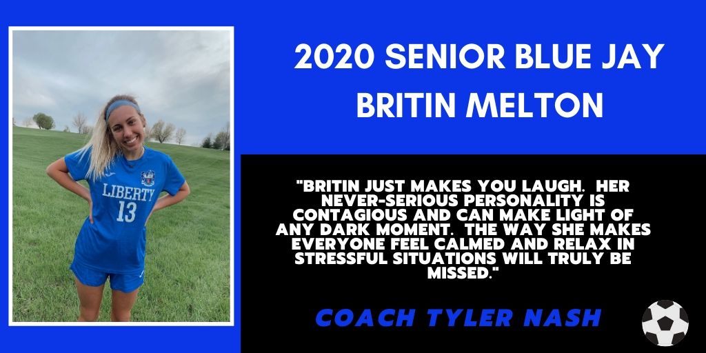 LHSBlueJays's tweet photo. Time to highlight another amazing spring senior athlete!  Say hello to Britin Melton with the Lady Jays Soccer program. https://t.co/p344hZiVHf