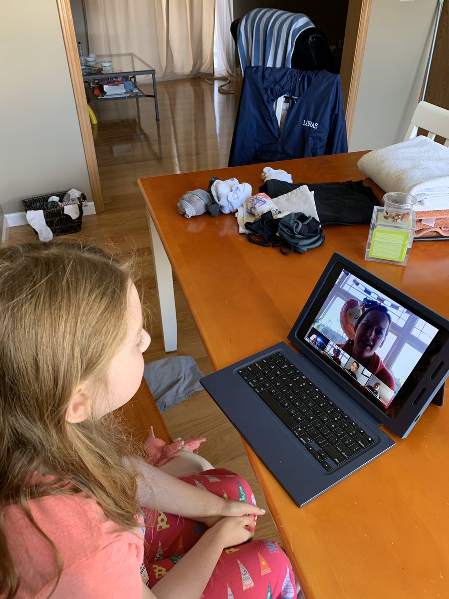 Elena’s Zoom meeting with her class this morning! She was SOOOO excited to see everyone!!!!! <a href="/3BKrall/">Krall Wieseler's 3B</a>