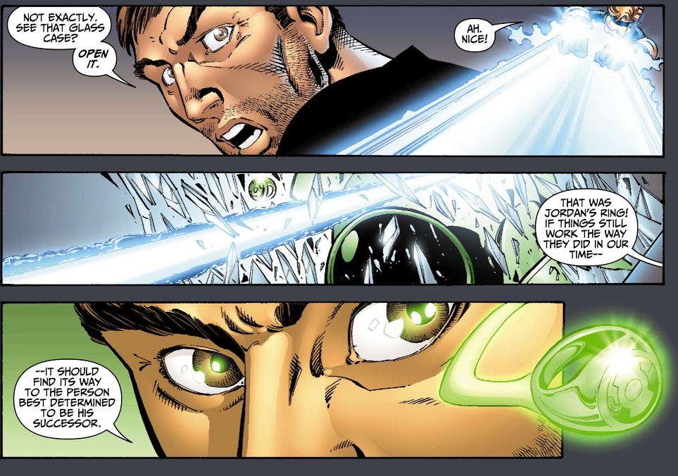 kyleraynerfan's tweet photo. In a different timeline, Kyle becomes a Green Lantern.

─From Booster Gold Vol.2 #24 https://t.co/jpSqbpBnG2