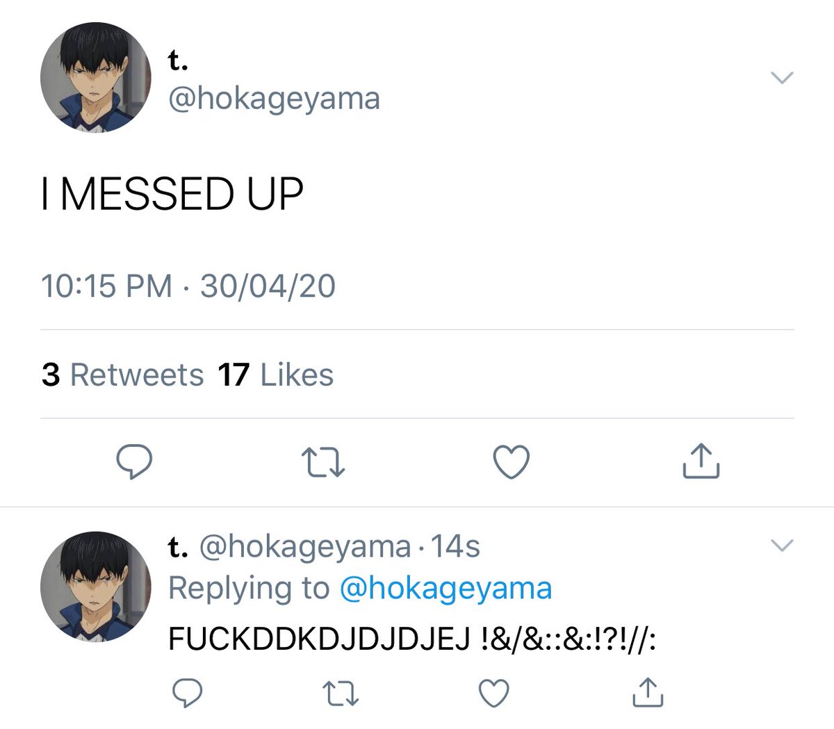 ` a socmed au  —kagehinain which tobio kageyama creates a fake “___ loves you” account just so he could anonymously send love to the clueless shouyou hinata.