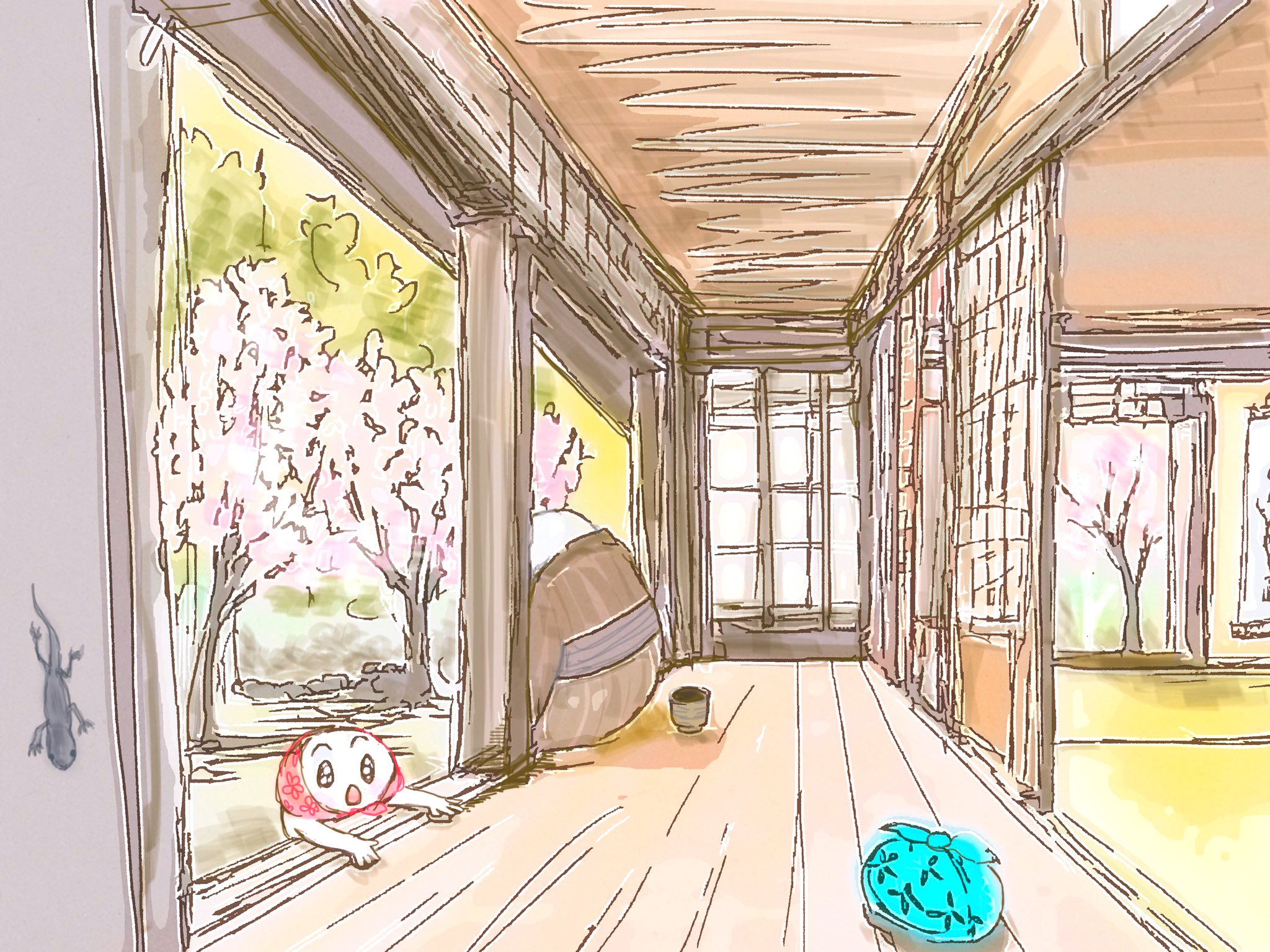 تويتر りん 田舎暮らしのイラストレーター على تويتر 忘れ物 春はほのぼのしすぎて色々忘れがち 慌てて戻ってくるまで1時間 イラスト Illustration 365日どこかにかわいいのがいる 一日一絵 イラスト好きな人と繋がりたい 縁側 忘れ物 旅子さんのおにぎり