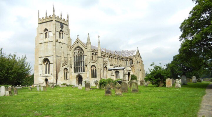 THREAD. The East Anglian  #fen basin was one of the richest and most populous areas of  #medieval England... this thread explores how local communities managed the  #landscape that produced the wealth that built huge parish churches - like this one at Terrington St Clement