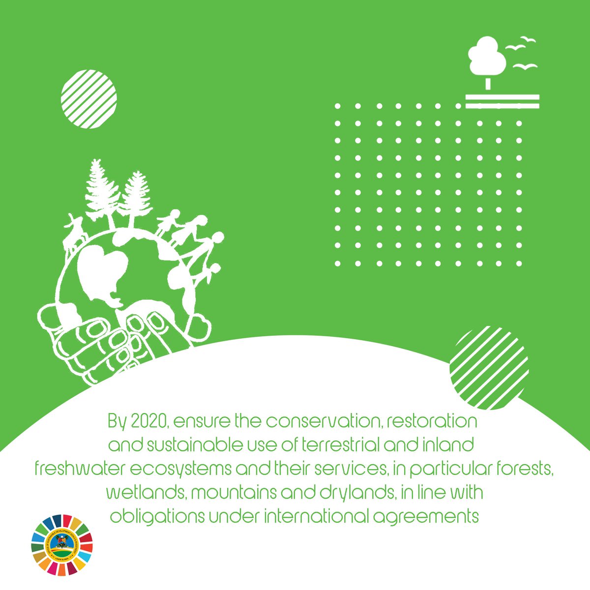LagosSDGInvest's tweet photo. Goal 15: Sustainably manage forests, combat desertification, halt and reverse land degradation, halt biodiversity loss.

#desertification
#lifeonland
#Goal15
#partnershipforthegoal
#sdgoals https://t.co/d49nhL1Z2e