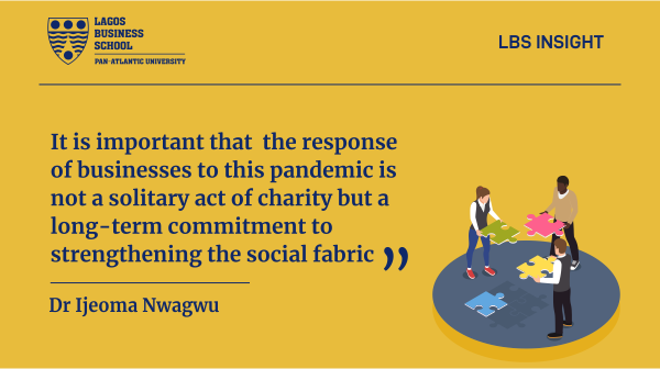 LBSNigeria's tweet photo. #LBSInsight
Africa's private sector at all levels have remarkably established relief funds to ameliorate the present suffering but the true test for corporate citizenship lies in long-term and collaborative engagement. https://t.co/XZVt1T9YfI