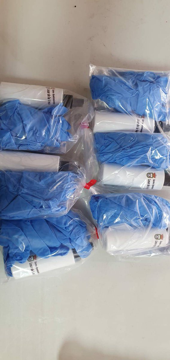 aytoLosar's tweet photo. El Ayto de Losar de la Vera reparte más de 900 kits de mascarilla, desinfectante y guantes.

Durante la tarde de hoy se va a comenzar el reparto de una primera tanda de material de protección y desinfección individual.

El reparto de realizará puerta a puerta. https://t.co/9VNwxKdQ69