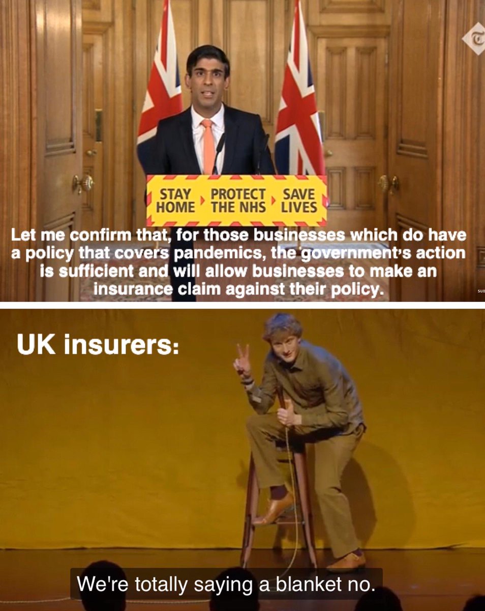 Bastiontalent's tweet photo. @RishiSunak @AlokSharma_RDG @BorisJohnson You really told the insurers! https://t.co/VVlwgx6fo2
