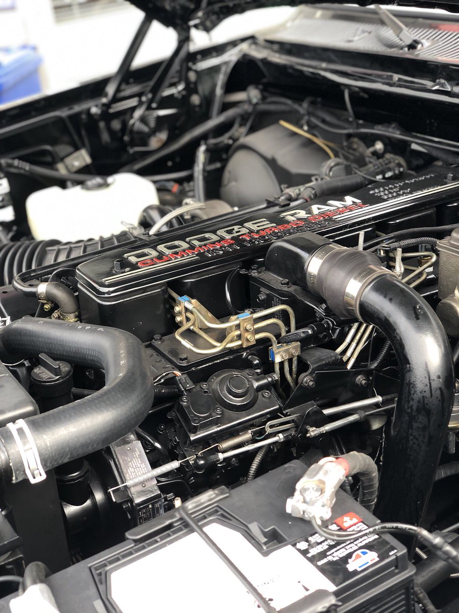 GMGoodpaster's tweet image. Working on the AC on this fully-restored first generation inter-cooled @Cummins Dodge Ram 250 4x4 today. This thing is immaculate, down to every last nut and bolt. 
#Cummins #FirstGeneration #Intercooled