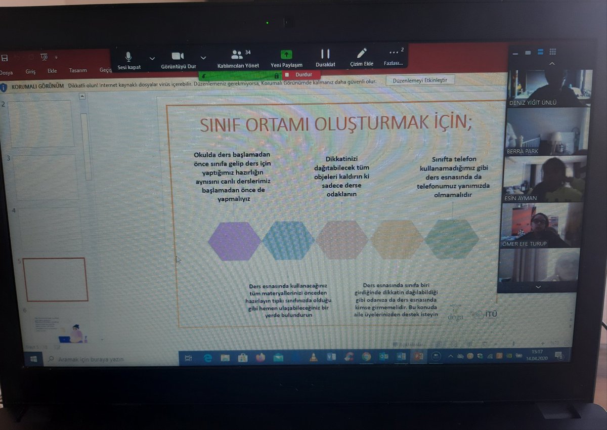 "Doğa'm Evimde" ile Halkali Bilim Doğa Koleji 5.sınıf öğrencilerimize "Evde Verimli Ders Çalışma" içerikli bilgilendirme sunumuyla süreci verimli şekilde değerlendirmelerine destek olmaya devam ediyoruz. #doğamevimde <a href="/Dogahalkali1/">Doğa Halkalı Bilim</a> <a href="/eebruoruc/">Ebru Oruç</a> <a href="/ozkanay_/">Özkan Ay</a> <a href="/serozeren/">Serhat Özeren</a>