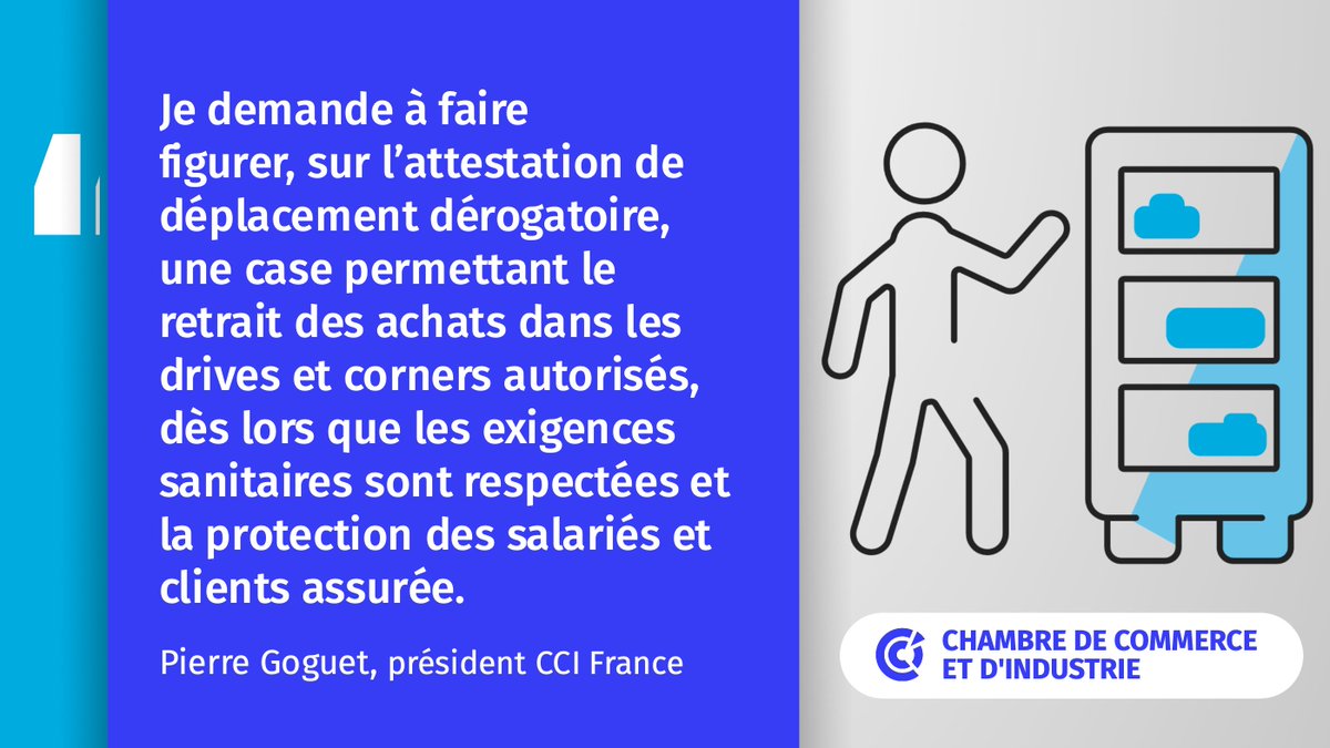 ccifrance's tweet image. Crise sanitaire oblige, les #commerces s’adaptent pour garantir la sécurité des #salariés et des #clients. La #livraison par click-and-collect leur permet de maintenir une activité 👉Il est important de leur faciliter sa mise en œuvre. 
#coronavirus #COVID19 #Commercants