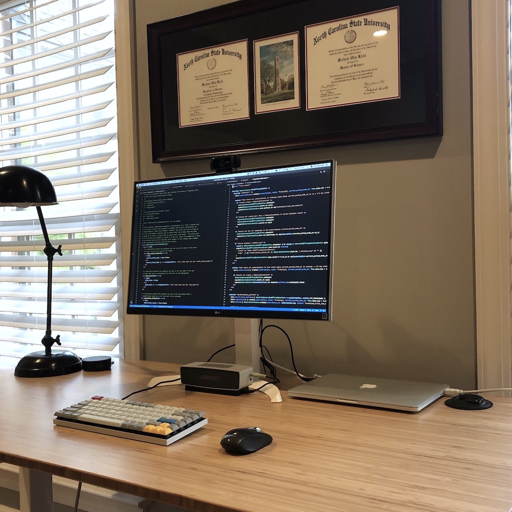 Did you know we started out as a purely remote company? Our CTO, <a href="/moklett/">Michael Klett</a> , still works remotely. Today he shares his #workfromhome tip and his set-up. 

His main tip? Set and keep “office hours” and stick to them. Also don't forget to schedule breaks within these set hours.