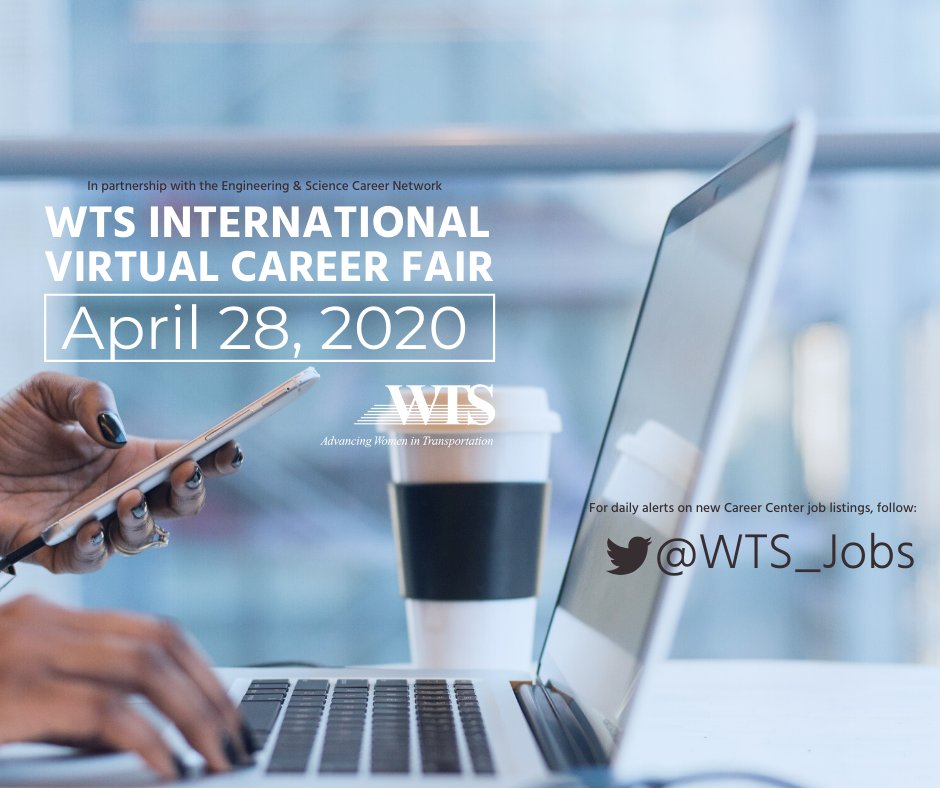 WTS_Org's tweet photo. Attend the WTS International  Virtual Career Fair on April 28th! Register for the FREE opportunity to connect with top employers looking to hire Engineering &amp; Science professionals. 

Register here: https://t.co/UOY1oEvGUx 

#WomenInTransportation #WomenInSTEM https://t.co/1PnAeQhHQ4